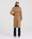 Victoria Belted Wool Blend Trench Coat, Camel | Really Wild | Studio Model Back