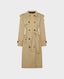 Belted Cotton Trench Coat, Beige | Really Wild | Flatshot One
