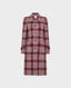 The Gentlewoman Wool and Mohair Blend Check Coat, Cranberry | Really Wild Clothing | Flat Lay