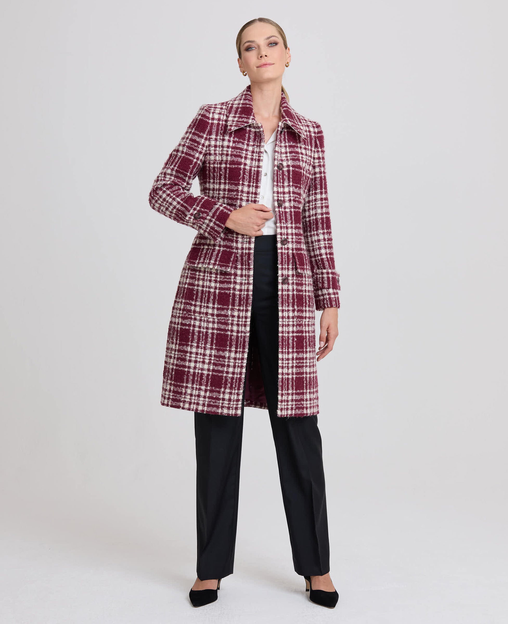 Plaid mohair coat online