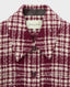 The Gentlewoman Wool and Mohair Blend Check Coat, Cranberry | Really Wild Clothing | Detail