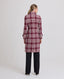 The Gentlewoman Wool and Mohair Blend Check Coat, Cranberry | Really Wild Clothing | Studio Model Back