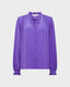 Liberty Silk V-Neck Frill Blouse, Purple | Really Wild | Flatshot One