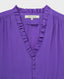 Liberty Silk V-Neck Frill Blouse, Purple | Really Wild | Flatshot Two