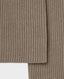 Cashmere Mix Ribbed High Neck Jumper, Taupe | Really Wild | Detail