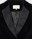 Single Breasted Cotton Velvet Jacket, Midnight Grey | Really Wild | Detail