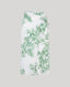 Front view of the Ella Tie Skirt in Tropical Green. This high waisted midi Wrap skirt comes with a side tie and internal button.