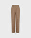 Rosemont Cotton Wool Blend Straight Leg Trousers, Brown | Really Wild Clothing | Flat lay