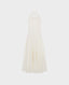 Hayes Halter Cotton Tonal Stripe Midi Dress, Cream | Really Wild Clothing | Flatlay