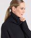 Superfine Lambswool Chunky Roll Neck Jumper, Black | Really Wild Clothing | Studio Model Close Up 2