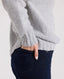 Cashmere Blend Chunky Roll Neck Jumper, Grey | Really Wild Clothing | Studio Model Side detail