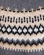 Lambswool Mock Turtle Neck Fairisle Jumper, Grey Sand Black Oatmeal | Really Wild Clothing | Fair Isle Detail