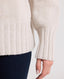 Lambswool Mock Turtle Neck Fair Isle Jumper, Dark Natural Cream | Really Wild Clothing | Studio Model Cuff Detail