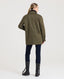 Sarah Utility Cotton Twill Jacket, Olive Green | Really Wild Clothing | Studio Model Back