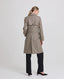 Orwell Check Trench Coat, Chestnut | Really Wild Clothing | Studio Model Back 