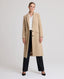 Charlotte Herringbone Single Breasted Coat, Camel Ivory | Really Wild Clothing | Ecommerce