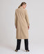 Charlotte Herringbone Single Breasted Coat, Camel Ivory | Really Wild Clothing | Model Back