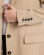 Charlotte Herringbone Single Breasted Coat, Camel Ivory | Really Wild Clothing | Model Detail