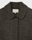 Brompton Tweed Wool Coat, Forest Green | Really Wild Clothing | Detail