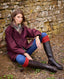 Romney Field Coat, Burgundy | Really Wild Clothing | Campaign Image 2