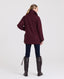 Romney Field Coat, Burgundy | Really Wild Clothing | Studio Model Back