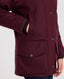 Romney Field Coat, Burgundy | Really Wild Clothing | Studio Model Pocket Detail