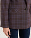 Bonington Cotton Check Blazer, Chocolate Purple | Really Wild Clothing | Studio Model Detail Fabric