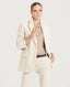 Emily Jumbo Cord Blazer, Stone | Really Wild Clothing | Studio Model Front Close up