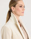 Emily Jumbo Cord Blazer, Stone | Really Wild Clothing | Studio Model Collar Detail