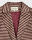 Crofton Single Breasted Jacket, Burgundy Beige | Really Wild Clothing | Collar Detail