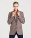 Crofton Single Breasted Jacket, Burgundy Beige | Really Wild Clothing | Studio Model Front