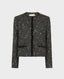 Isabella Cropped Wool Blend Boucle Jacket, Bronze Glitter | Really Wild Clothing | Flat Lay