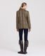 Carol Relaxed Check Blazer, Camel Green | Really Wild Clothing | Studio Model Back