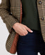 Carol Relaxed Check Blazer, Camel Green | Really Wild Clothing | Studio Model Lining Detail 2