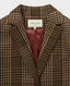 Carol Relaxed Check Blazer, Camel Green | Really Wild Clothing | Detail