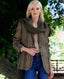 Carol Relaxed Check Blazer, Camel Green | Really Wild Clothing | Campaign 1