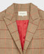 Louise Wool Check Blazer, Poppy Red | Really Wild Clothing | Detail