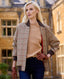 Louise Langley Tweed Bomber Jacket, Poppy Red | Really Wild Clothing | Campaign image