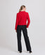 Pauline Cropped Wool Blend Boucle Jacket, Poppy Red | Really Wild Clothing | Studio Model Back