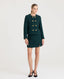 Juliet Wool Boucle Jacket, Deep Forest Green | Really Wild Clothing | Studio Model Front Full