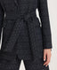 Diana Sparkle Tie Belted Jacket, Black | Really Wild Clothing | Studio Model Belt Detail