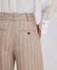 Eve High Waisted Wide Leg Pleated Trousers, Fawn Cream | Really Wild Clothing | Studio Model Detail