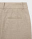 Annabelle Straight Leg Trousers, Taupe Herringbone | Really Wild Clothing | Detail