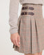 Maeve Check Kilt Skirt, Rose | Really Wild Clothing | Studio Model Close up