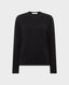 Charlotte Cashmere Crew Neck Jumper. Black | Really Wild Clothing | Flat lay