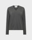 Charlotte Cashmere V Neck Jumper, Granite Grey | Really Wild Clothing | Flat lay