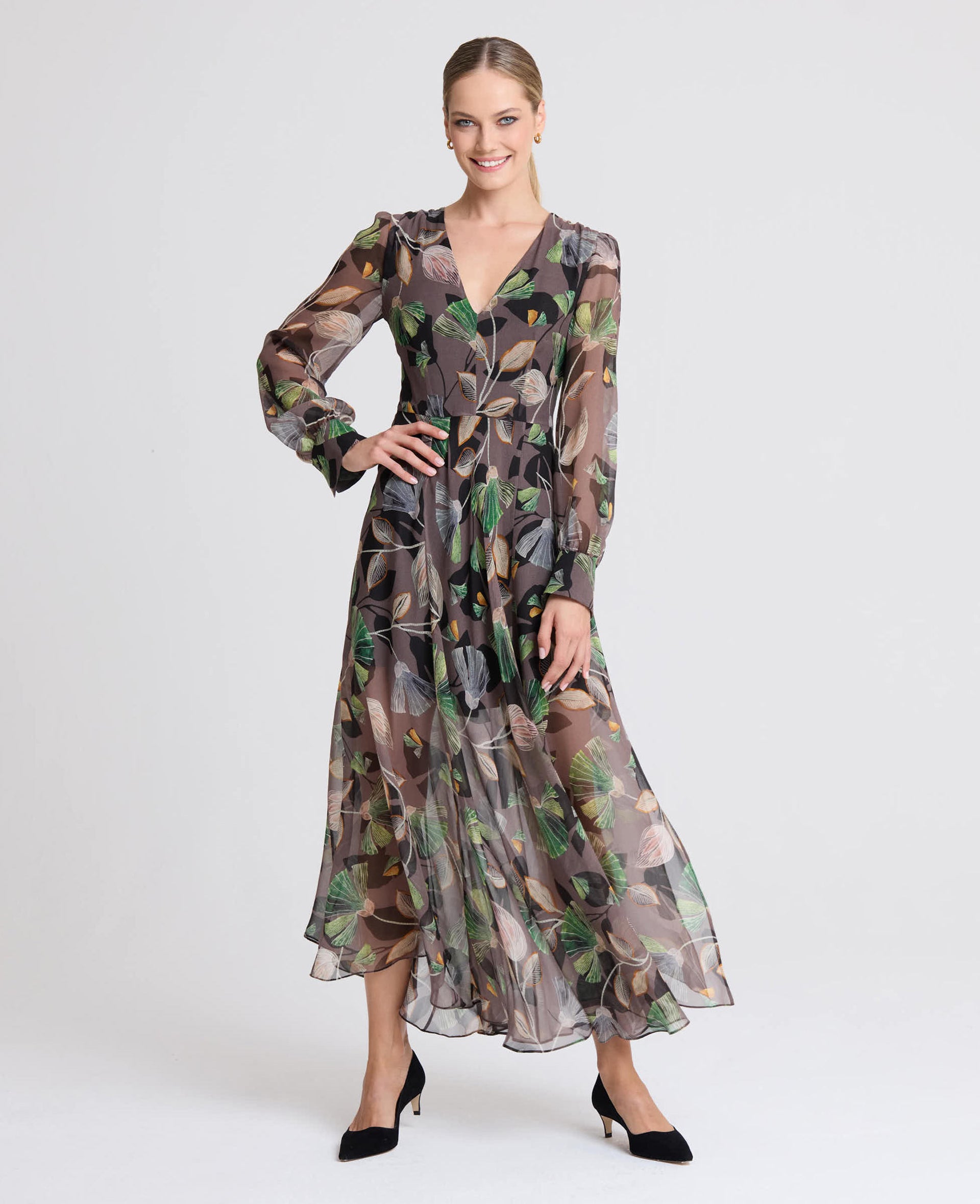 Nina V Neck Maxi Dress