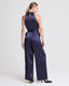 Carla Satin Jumpsuit, Midnight Navy | Really Wild Clothing | Model Image 2