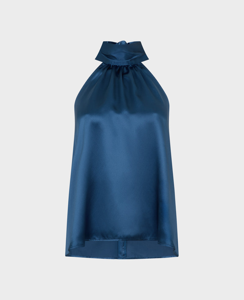 Cara Silk Tie Neck Blouse