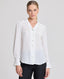 Devas Liberty Silk Collar Shirt, Ice White | Really Wild Clothing | Studio Model Front Untucked